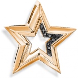 Подвеска Звезда с 10 бриллиантами из красного золота (арт. 2160141)