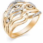 Кольцо с 49 бриллиантами из красного золота