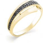 Кольцо с 36 бриллиантами из жёлтого золота