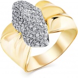 Кольцо с 88 бриллиантами из комбинированного золота