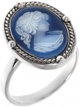Кольцо Камея с агатами из серебра (арт. 2390008)