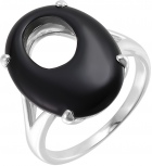 Кольцо с ониксами из серебра (арт. 2392714)
