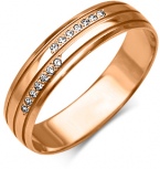 Кольцо с 14 бриллиантами из красного золота (арт. 2441997)