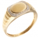Кольцо с бриллиантами из желтого золота (арт. 730714)