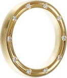 Кольцо с 16 бриллиантами из жёлтого золота (арт. 744696)