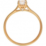 Кольцо с фианитом и кристаллами swarovski из красного золота (арт. 851038)