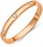 Кольцо с 8 бриллиантами из красного золота (арт. 2441937)