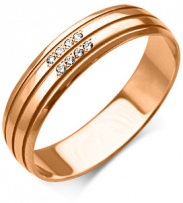 Кольцо с 8 бриллиантами из красного золота (арт. 2441994)