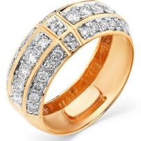 Кольцо с 40 бриллиантами из красного золота (арт. 2502188)