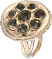 Кольцо с аметистами из серебра с позолотой (арт. 735386)