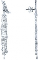 Серьги с фианитами из серебра (арт. 769487)