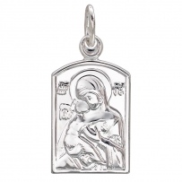 Подвеска-иконка "Богородица Владимирская" из серебра (арт. 833508)