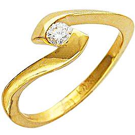 

Кольцо с 1 бриллиантом из жёлтого золота 750 пробы