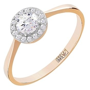 

Кольцо с бриллиантом из красного золота