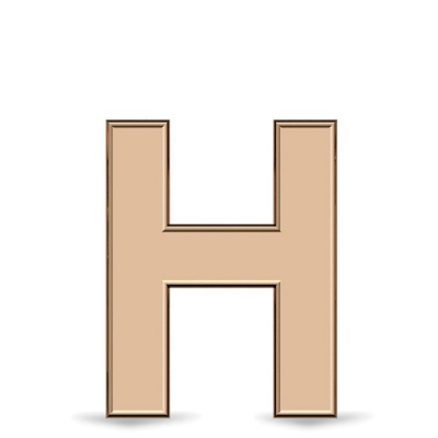 

Подвеска Буква "H" из красного золота