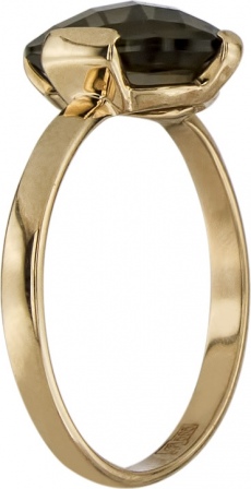 Кольцо с 1 раухтопазом из красного золота (арт. 2180345)