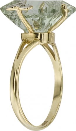 Кольцо с аметистом и бриллиантами из жёлтого золота (арт. 2182121)