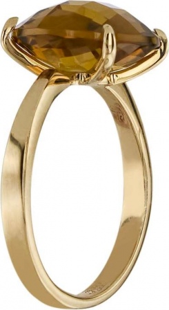 Кольцо с 1 цитрином из красного золота (арт. 2182816)