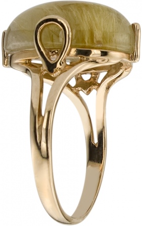 Кольцо с 1 кварцем из красного золота (арт. 2183609)
