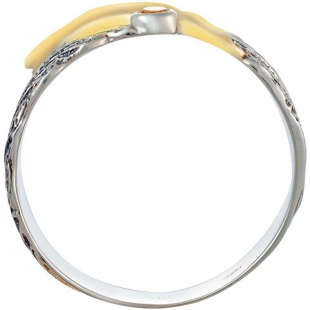 Кольцо с 1 цитрином из серебра (арт. 2185405)