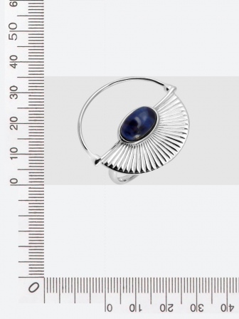 Кольцо с содалитами из серебра (арт. 2394986)