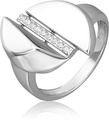 Кольцо с фианитами из серебра (арт. 2446326)