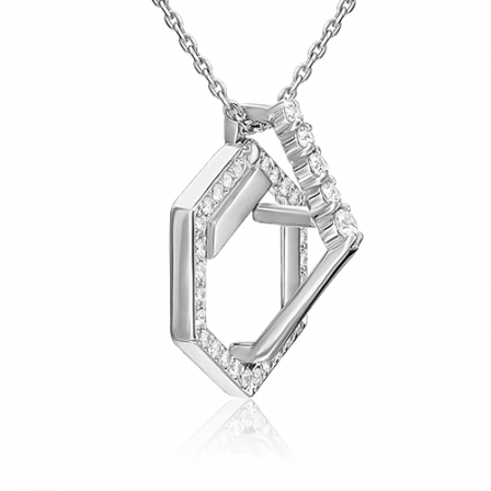 Подвеска с фианитами из серебра (арт. 2446878)