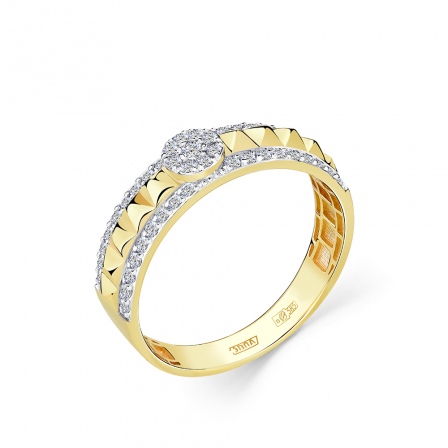 Кольцо с 45 бриллиантами из комбинированного золота (арт. 2505151)