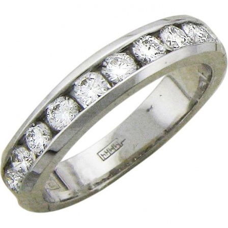 Кольцо с 11 бриллиантами из белого золота  (арт. 300412)
