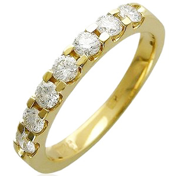 Кольцо с 7 бриллиантами из жёлтого золота  (арт. 300465)
