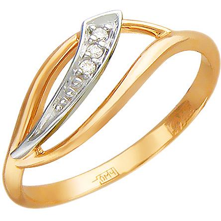 Кольцо с бриллиантом из комбинированного золота (арт. 320513)