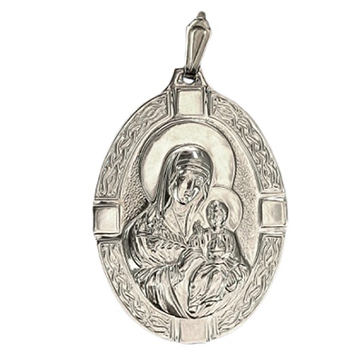 Подвеска-иконка "Богородица Иверская" из серебра (арт. 322354)