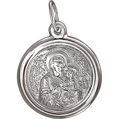 Подвеска-иконка "Богородица Иверская" из серебра (арт. 334779)