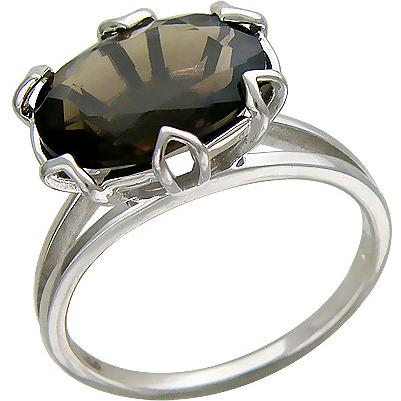 Кольцо с раухтопазом из серебра (арт. 337146)