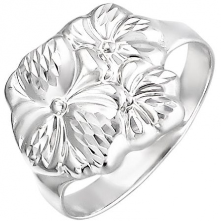 Кольцо Цветы из серебра (арт. 337644)