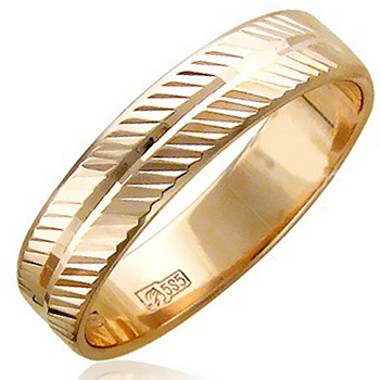 Обручальное кольцо из красного золота (арт. 341173)