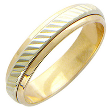 Обручальное кольцо из комбинированного золота (арт. 341212)