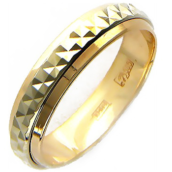 Обручальное кольцо из комбинированного золота (арт. 341213)