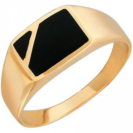 Кольцо с ониксами из красного золота (арт. 344563)