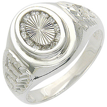 Кольцо с фианитами из серебра (арт. 345187)