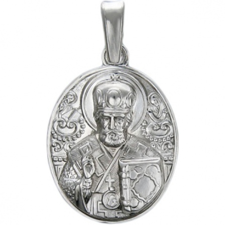 Подвеска-иконка "Николай Чудотворец" из серебра (арт. 347742)