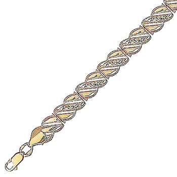 Браслет декоративного плетения из красного золота (арт. 350266)