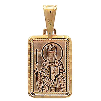 Подвеска-иконка "Святая Елена" из красного золота (арт. 352419)