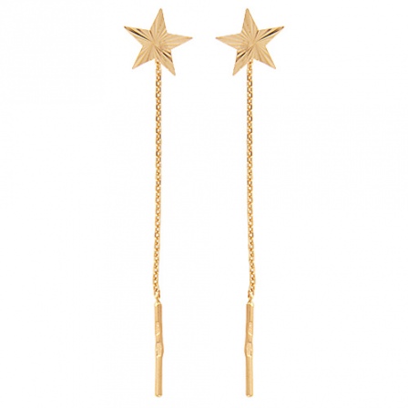 Серьги Звезды из комбинированного золота  (арт. 353362)