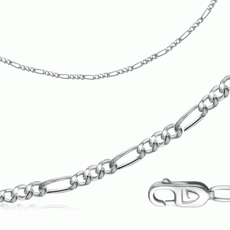 Браслет плетения "Фигаро" из серебра (арт. 353531)