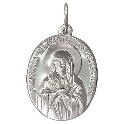 Подвеска-иконка "Божьей Матери Богородица Умиление" из серебра (арт. 355194)