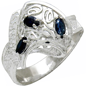 Кольцо с алпанитами из серебра 925 пробы (арт. 365575)