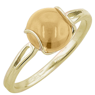 Кольцо с кварцем из желтого золота (арт. 367346)