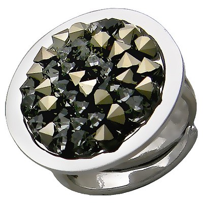 Кольцо с кристаллом swarovski из серебра (арт. 381474)