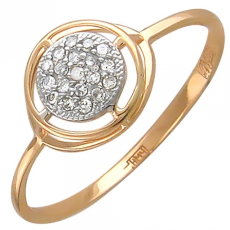 Кольцо с бриллиантами из красного золота (арт. 420909)